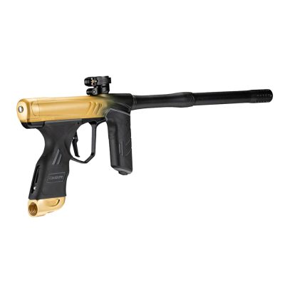 Dye DSR + Paintball Gun – Onyx Gold Fade Dust