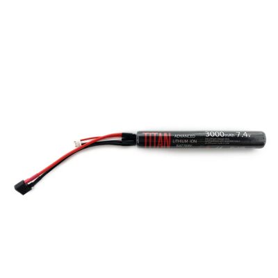 Titan Airsoft Battery 7.4v 3000mah Lipo Stick – Dean Connector