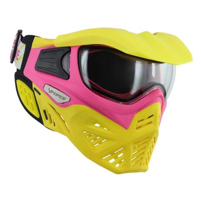 VForce Grill 2.0 Paintball Mask With Thermal Lens - Referee - LE 2.0 Yellow/Pink