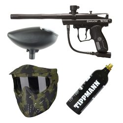 Kingman Spyder Victor Paintball Gun Powerpack Kit - Black