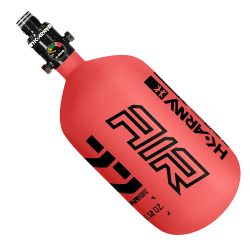 HK Army Alpha Air Carbon Fiber Compressed Air Paintball Tank With HP8 Standard Regulator – 77/4500 – Ignite – Red/Black