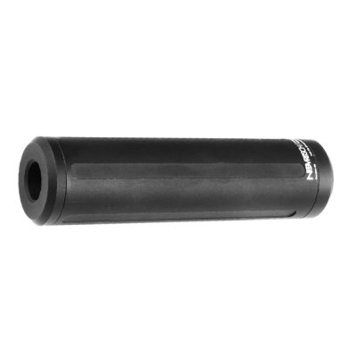 Novritsch Airsoft Aluminum Integrated Mock Suppressor For 14mm Negative Threaded Barrel - V2 Straight Grooves – Black