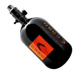 CRBN Ultralight Carbon Fiber Compressed Air Paintball Tank With Ninja Pro V3 Regulator – 68/4500 – Orange/Black