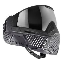 CRBN Zero GRX Paintball Mask With Thermal Lens - Less Coverage - Halftone Silver