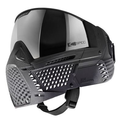 CRBN Zero GRX Paintball Mask With Thermal Lens - Less Coverage - Halftone Silver