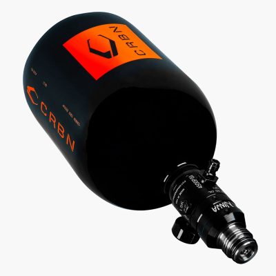 CRBN Ultralight Carbon Fiber Compressed Air Paintball Tank With Ninja Pro V3 Regulator – 68/4500 – Orange/Black