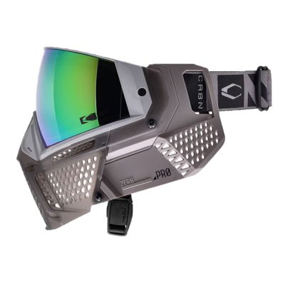 CRBN Zero Pro Paintball Mask With Thermal Lens - Less Coverage - Ghost