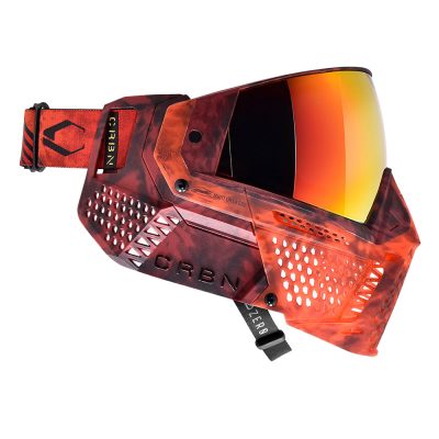 CRBN Zero GRX Paintball Mask With Thermal Lens - Less Coverage - Tie-Dye Lava