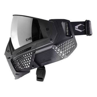 CRBN Zero GRX Paintball Mask With Thermal Lens - Less Coverage - Halftone Silver