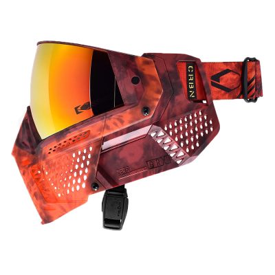 CRBN Zero GRX Paintball Mask With Thermal Lens - Less Coverage - Tie-Dye Lava