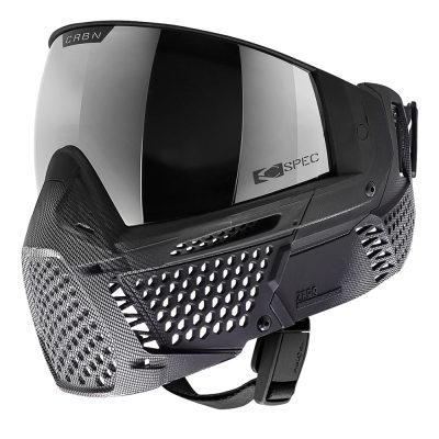 CRBN Zero GRX Paintball Mask With Thermal Lens - Less Coverage - Halftone Silver