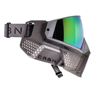 CRBN Zero Pro Paintball Mask With Thermal Lens - Less Coverage - Ghost