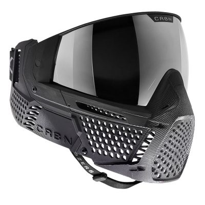 CRBN Zero GRX Paintball Mask With Thermal Lens - Less Coverage - Halftone Silver