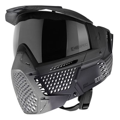 CRBN Zero GRX Paintball Mask With Thermal Lens - Less Coverage - Halftone Silver