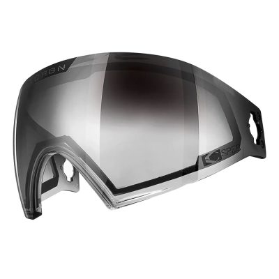 CRBN Zero GRX Paintball Mask With Thermal Lens - Less Coverage - Halftone Silver