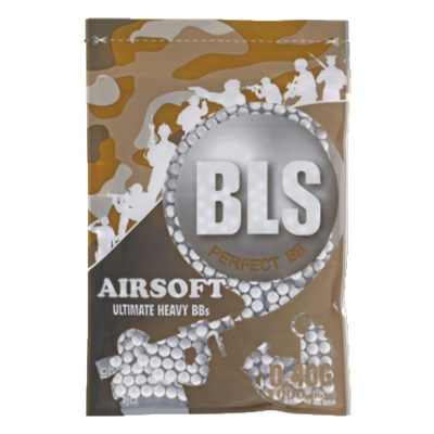 BLS Premium Precision 6mm White Airsoft BBs - Bag Of 1000 Rounds Bio – .40