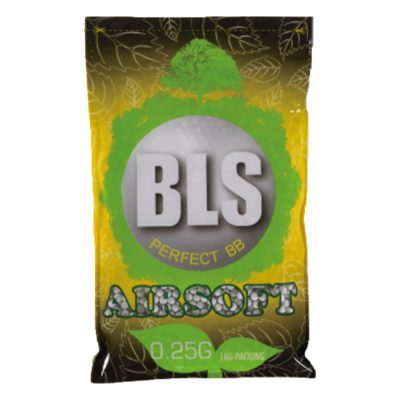 BLS Premium Precision 6mm White Airsoft BBs - Bag Of 1 Kilo Bio – .25