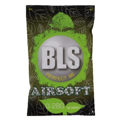 BLS Premium Precision 6mm White Airsoft BBs - Bag Of 1 Kilo Bio – .28