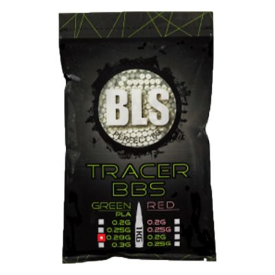 BLS Premium Precision 6mm Green Tracer Airsoft BBs - Bag Of 1 Kilo Bio – .28