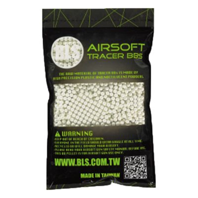 BLS Premium Precision 6mm Green Tracer Airsoft BBs - Bag Of 1 Kilo Bio – .25