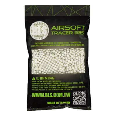 BLS Premium Precision 6mm Green Tracer Airsoft BBs - Bag Of 1 Kilo Bio – .28