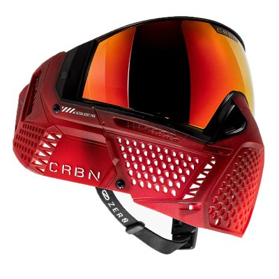 CRBN Zero Pro Paintball Mask With Thermal Lens - Less Coverage - Blood