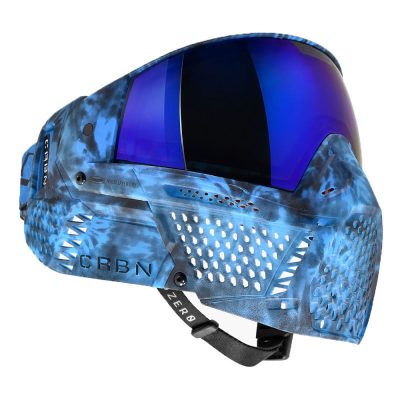 CRBN Zero GRX Paintball Mask With Thermal Lens – Less Coverage – Tie-Dye Lagoon