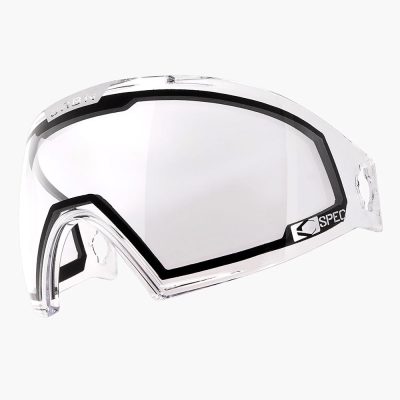 CRBN Zero GRX Paintball Mask With Thermal Lens – Less Coverage – Fracture Silver