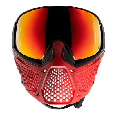 CRBN Zero Pro Paintball Mask With Thermal Lens - Less Coverage - Blood