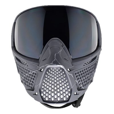 CRBN Zero GRX Paintball Mask With Thermal Lens – Less Coverage – Fracture Silver