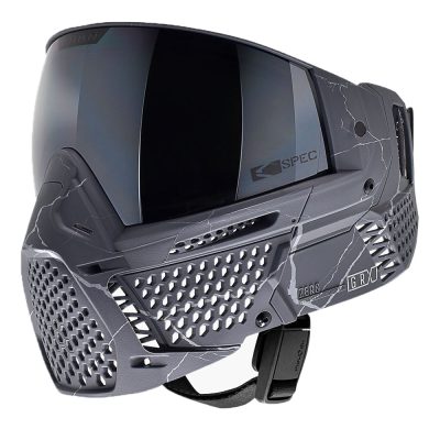 CRBN Zero GRX Paintball Mask With Thermal Lens – Less Coverage – Fracture Silver