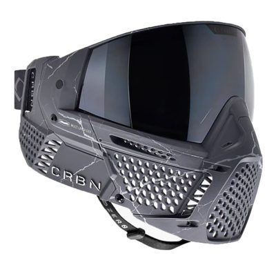 CRBN Zero GRX Paintball Mask With Thermal Lens – Less Coverage – Fracture Silver