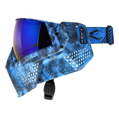 CRBN Zero GRX Paintball Mask With Thermal Lens – Less Coverage – Tie-Dye Lagoon