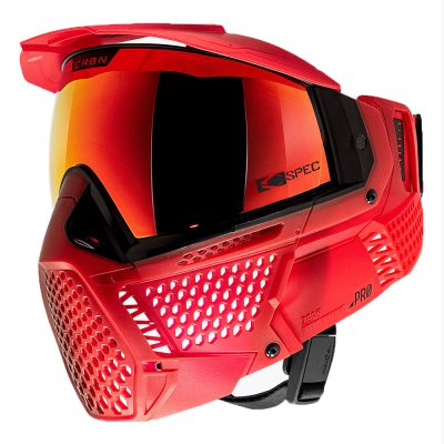 CRBN Zero Pro Paintball Mask With Thermal Lens - Less Coverage - Blood