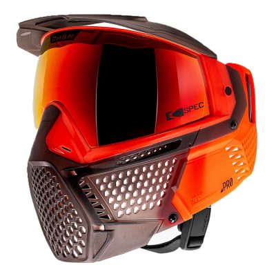 CRBN Zero Pro Paintball Mask With Thermal Lens – Less Coverage – Blaze