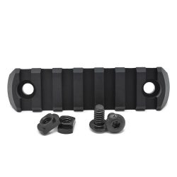 Picatinny Rail Mount System Plastic - Round End – 3″ – 7 Slots – M-Lok System Attachment