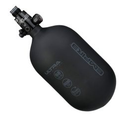 Empire Ultra Lite Carbon Fiber Compressed Air Paintball Tank - 68/4500 - With Flo Basic Regulator - Matte Black