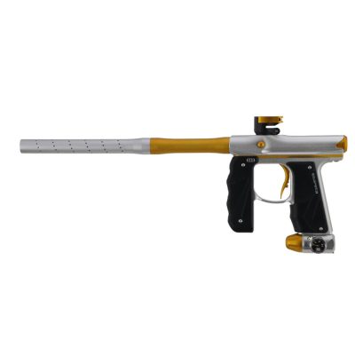 Empire Mini GS 2.0 Paintball Gun With 2 Piece Barrel – Dust Silver / Dust Gold