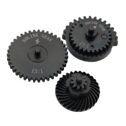 Solink Airsoft Motor CNC Steel Gear Set For AEG Rifles – Non-Hollowed Out – 13:1 Helical