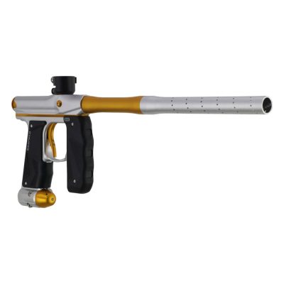 Empire Mini GS 2.0 Paintball Gun With 2 Piece Barrel – Dust Silver / Dust Gold