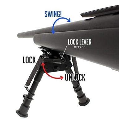 Bipod Ajustable 6” – Attachement Universal Swinging Avec QD 20MM