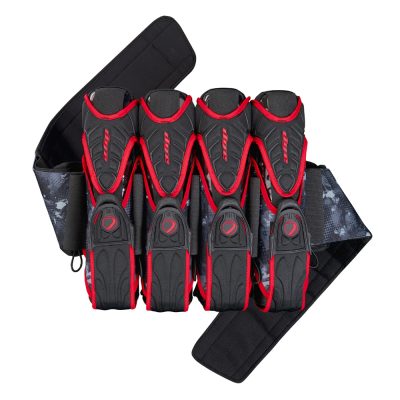 Dye Assault Pack Paintball Harness – 4+5 – DyeCam Black/Red