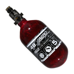 HK Army Aerolite Carbon Fiber Compressed Air Paintball Tank With Standard Regulator – 48/4500 – Red