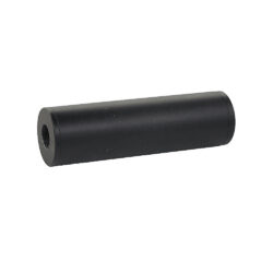 Airsoft Straight Aluminum Mock Suppressor For 14mm Negative Threaded Barrel - 110mm - Black
