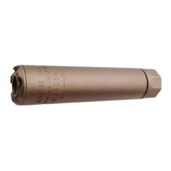 Airsoft Straight Aluminum Mock Suppressor For 14mm Negative Threaded Barrel - SF - 157mm - Tan