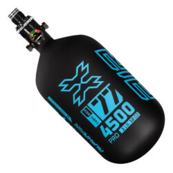 HK Army Alpha Air Carbon Fiber Compressed Air Paintball Tank With HP8 Standard Regulator - 77/4500 - Abyss - Aqua/Black