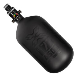 HK Army Alpha Air Carbon Fiber Compressed Air Paintball Tank With HP8 Standard Regulator - 77/4500 - Void - Black/Black