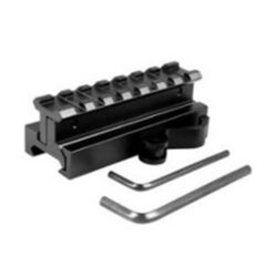Quick Detach Adjustable Picatinny Riser - 7 Slots - Black