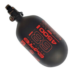 Empire Carbon Fiber Compressed Air Paintball Tank – Flo Pro Regulator – 68/4500 – Black With Red Logo