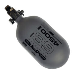 Empire Carbon Fiber Compressed Air Paintball Tank – Flo Pro Regulator – 68/4500 – Gray With Black Logo